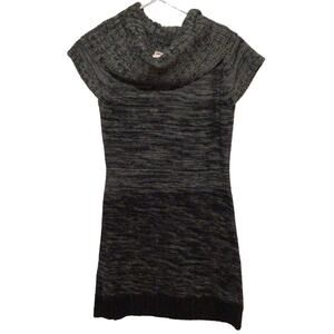 Lei Junior Knit Sweater Dress Size Medium Stretch Casual Heather Grey NWT